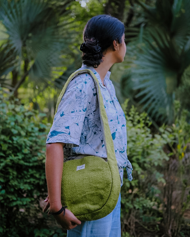 HEMP HAND BAGS GREEN